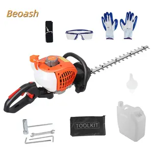 Beoash 26CC 2-Stroke Multi-Functional Gas Garden Tool, Dual Sided Hedge Trimmer, Weed Brush Cutter & Handheld Chainsaw Pruner for Yard Landscaping grass trim pro head