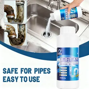 Drain Cleaner Powder for Toilet Kitchen Bathroom Sink Shower, Easy-To-Use Compact Design, Gentle Formula, Home Maintenance