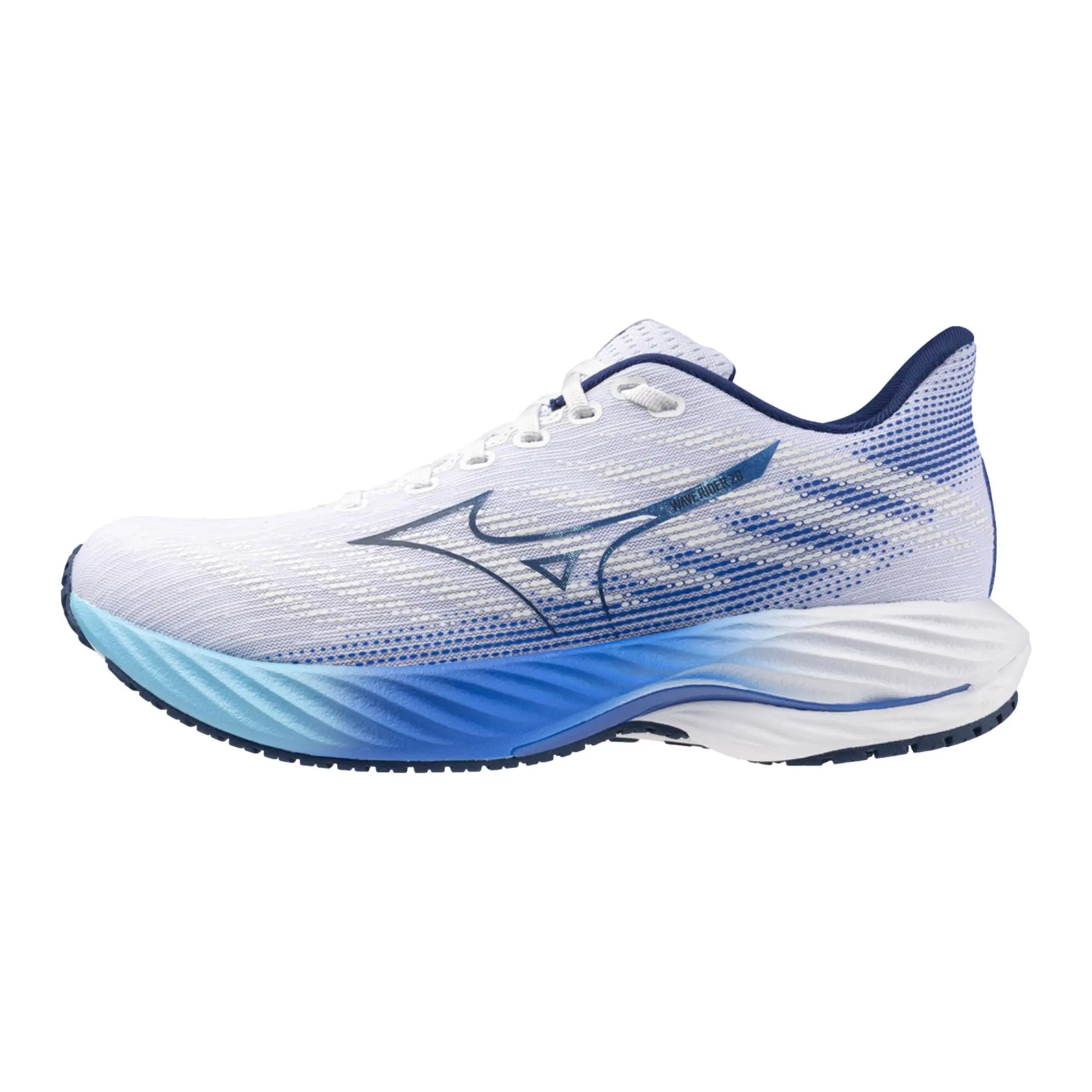 Mizuno Wave Rider 28 White / Mugen Blue  J1GD240621 Women's