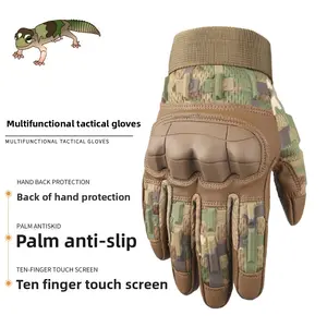 Tactical Gloves for Men Super Mechanic Heavy Duty Full Finger Touch Screen Anti Slip Protection for Motorcycle Training Combat Camouflage Sports Gloves