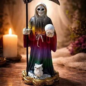 Sanata Muerte 7 Potencias Estatua 3.5” | Figura Espiritual Protección y Energía