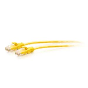 C2G C2G30167 1ft (0.3m) Cat6a Snagless Unshielded (UTP) Slim Ethernet Patch Cable - Yellow
