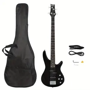 GIB Electric Bass Guitar Full Size 4 String Burlywood