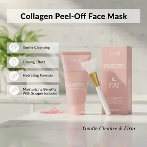 Hoygi Collagen Peel-Off Mask (With Scraper) Gently Cleanses Facial Pores, Blackheads, Firming, Hydrating And Moisturizing Mask