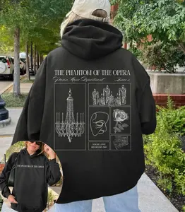 Gaston Leroux Phantom of the Opera Gothic Literature Sweatshirt Spooky Classic Horror Theater Drama Lover Halloween Morally Grey Villain