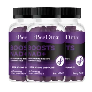 iBesDina Patented NAD+ Gummies Supplement for AntiAging and Cell Regeneration | Nicotinamide Riboside with Trans-Resveratrol | Boosts NAD+-180 Gummies |3 Months