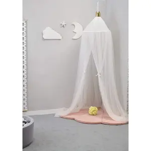 for Girls Bed,Kids Bed,Net for Baby Crib Nook Nursery for Kid's Room Decor (White)