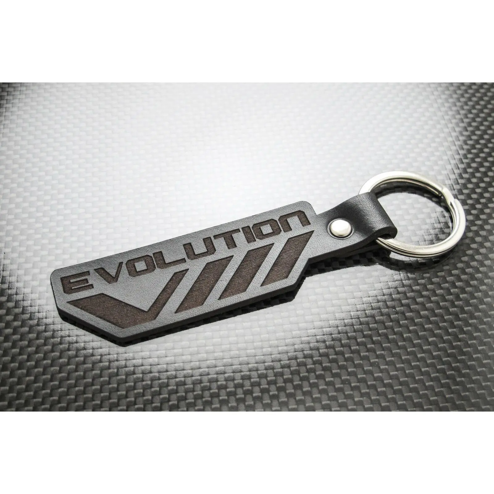 Leather Keychain for Mitsubishi Lancer Evo VIII