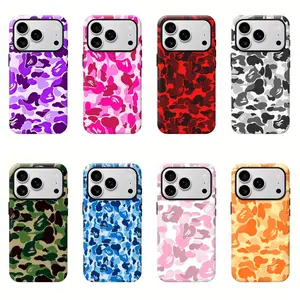 Camouflage bape Street-Style Film Case — Compatible with iPhone 17/16/15/14/13/12 Series. Drop-Resistant Protective Case with a Premium, Delicate Feel.