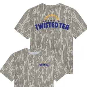 Twisted Tea Mossy Oak Original Bottomland Tee For Men And Women. Camo Pattern Men's T-shirt