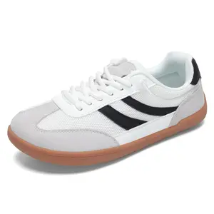 Leather Barefoot Shoes for Men & Women Simple Wide Toe Zero Drop Sneakers Lightweight for Running Walking & Fitness