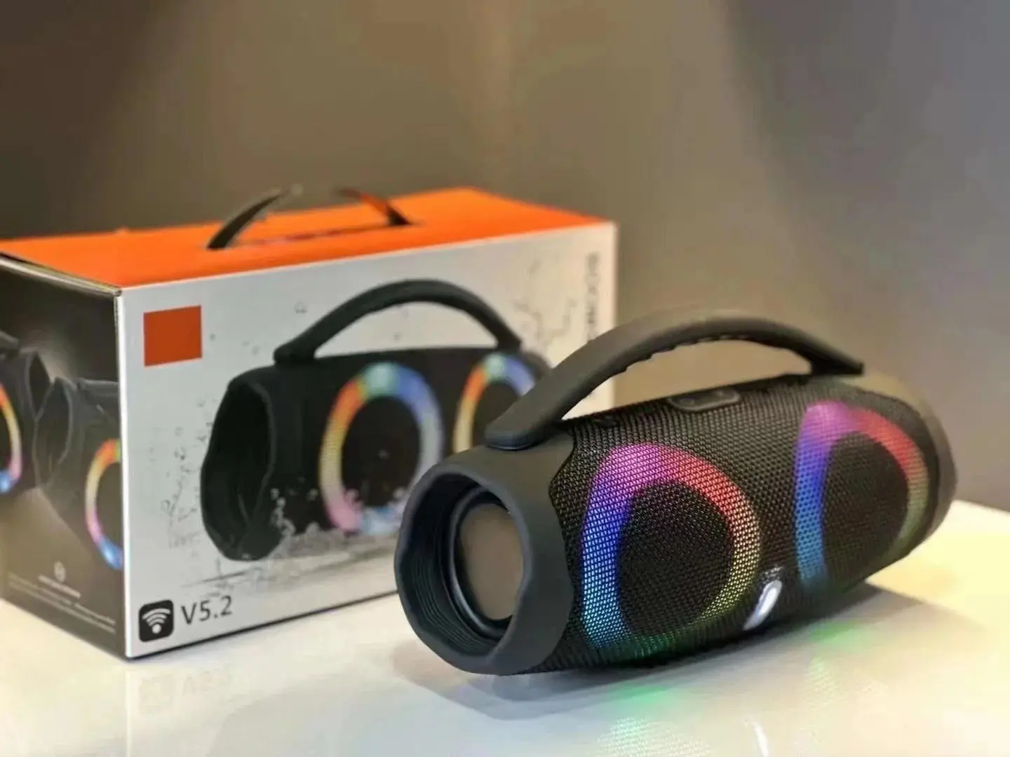 100W High-Power Portable Bluetooth Speaker with RGB Colorful Lights, Waterproof Wireless Subwoofer, 360° Stereo Surround Sound, TWS, FM Boombox, Audios Support