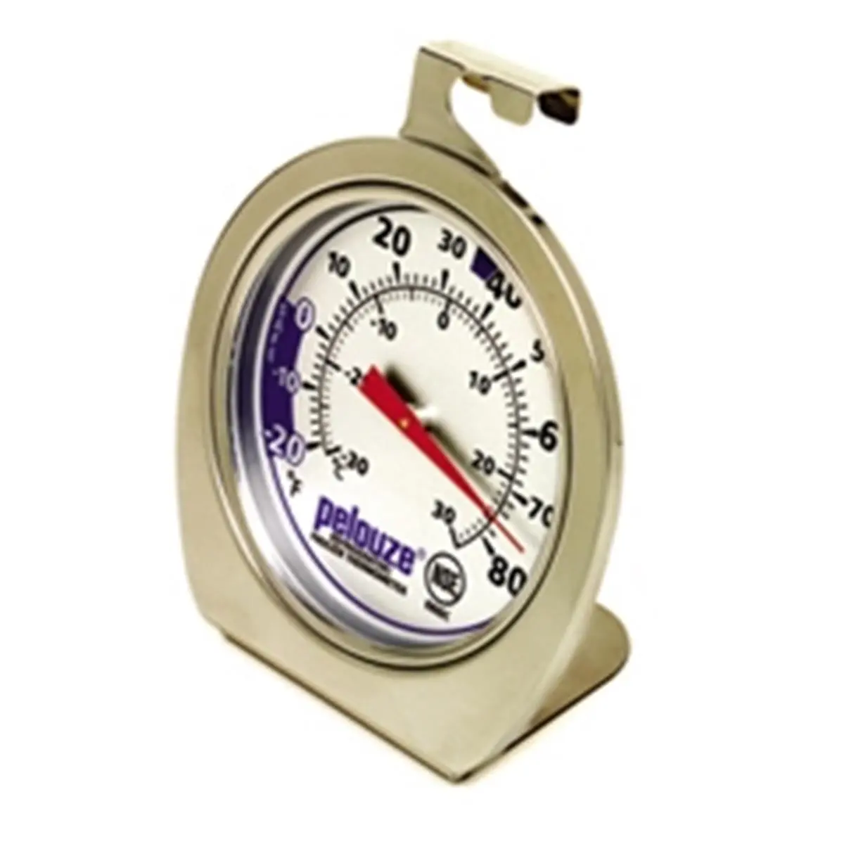 212 MAIN Stainless Steel Pelouze PEL R80DC Refrigerator-Freezer Thermometer - Easy-To-Read Tool for Home Improvement, Pool/Hot Tub Monitoring, -20°F Range
