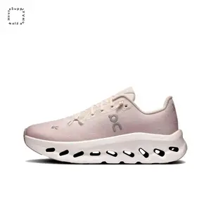 Light Pink Sculpted Casual Shoes, Integrated Knit Upper with Hollow Cloud Cushioning Midsole Design