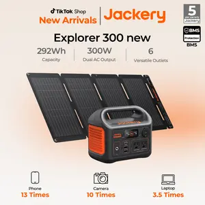 [Pre-order] Jackery Explorer 300 Portable Power Bank features a 292Wh lithium iron phosphate (LiFePO4) battery and a 300W AC output (Summervibes).