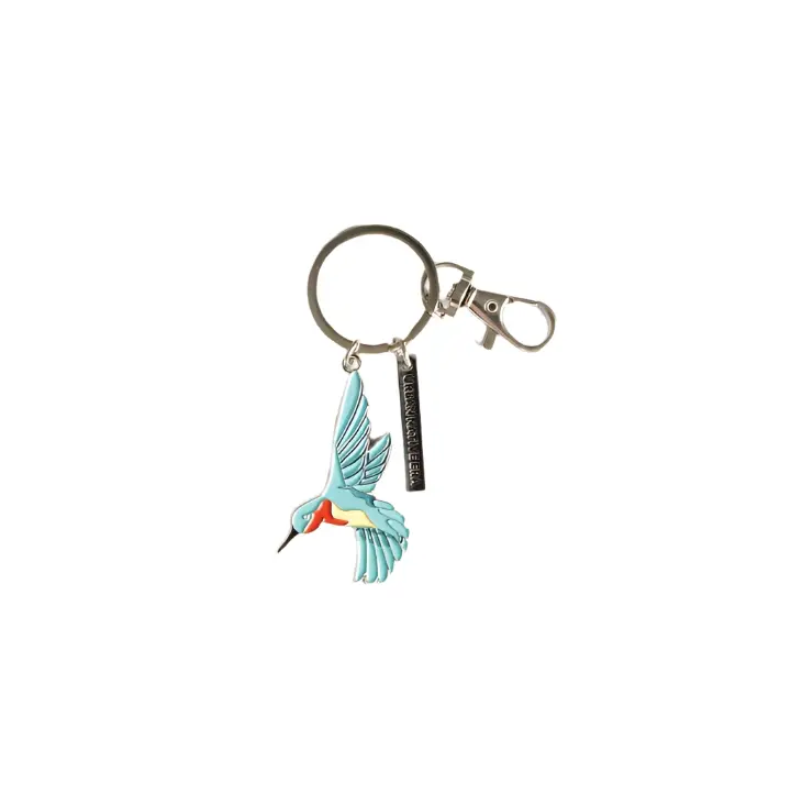 Silver Hummingbird Bird Motif Metal Key-Ring, Unisex Gift Keychain, Fashion Costume Jewelry Keychain Decor Accessory, Multi-Piece, Keyrings, Bag Or Keys, Keychain For Purse, Key Chain Pendant