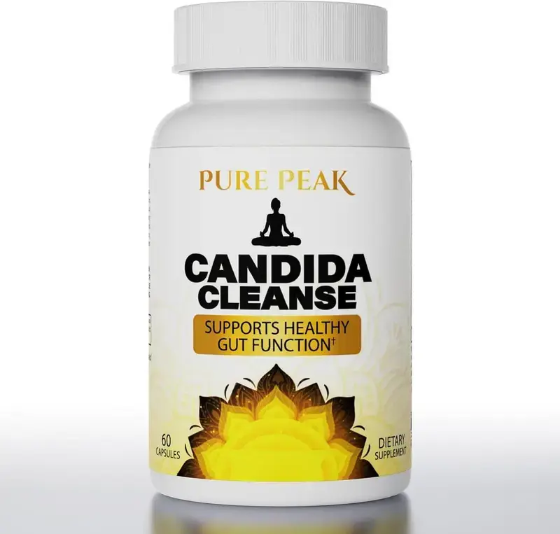 Candida Cleanse - Gut & Colon Support (60 Capsules) -for Men & Women - Natural Herbs for Intestinal Detox -Oregano Leaf, Wormwood, Black Walnut, Caprylic Acid