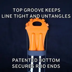 RodKnee Orange Rod Holder for 2 Piece Rods Made in America Durable Design