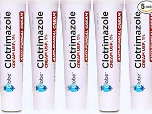 (5 Pack) Clotrimazole Antifungal Cream 1% (1 oz) Relieves The itching, Burning, Cracking and Scaling associated with fungal infections, Compare to The Name Brand Active Ingredient