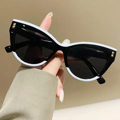 Women's Cat Eye Fashion Sunglasses, Fashionable Sunglasses, Trendy Styling Sunglasses, Trendy Beach Eyewear, Lightweight Versatility, Perfect for Beach Travel Parties Commuting, Summer Enhancer