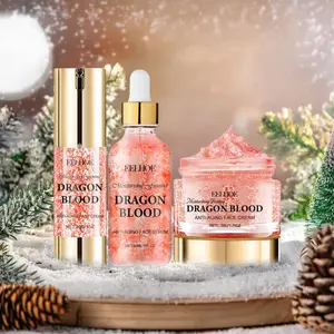 Dragon Blood Moisturizing Skin Care Kit, 3 Counts/set Hydrating Facial Cream & Serum, Face Lotion for Women & Men Daily Use