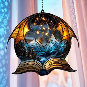 SALE 30% Night Court ACRYLIC SUNCATCHER Night Court Window Hanging Fantasy Book Reader Gift Book Lover Gift Bookish Gift Bookshelf Ornament