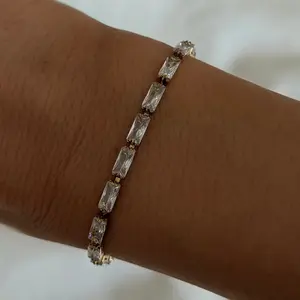 EVRY JEWELS Gold or Silver Plated Women's Hypoallergenic Romance Tennis Bracelet