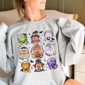 Halloween Chicken Nuggets Sweatshirt, 90s Retro Halloween Shirt, Spooky Nugget Crewneck