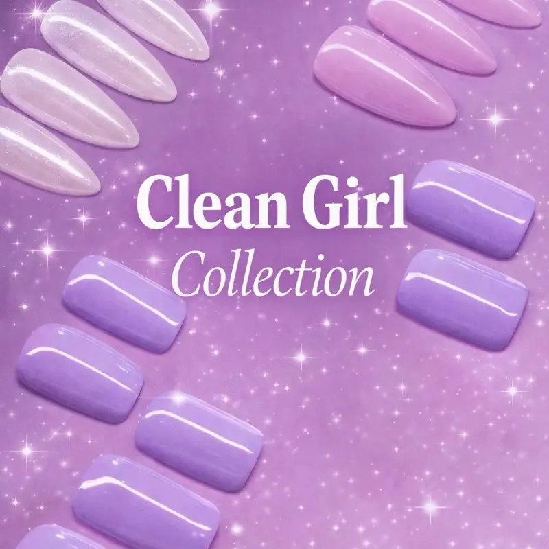 NikitaNails CLEAN GIRL COLLECTION– 10PCS 100%Handcrafted 3D Press-On Nails | Reusable, Long-Lasting, Salon-Quality