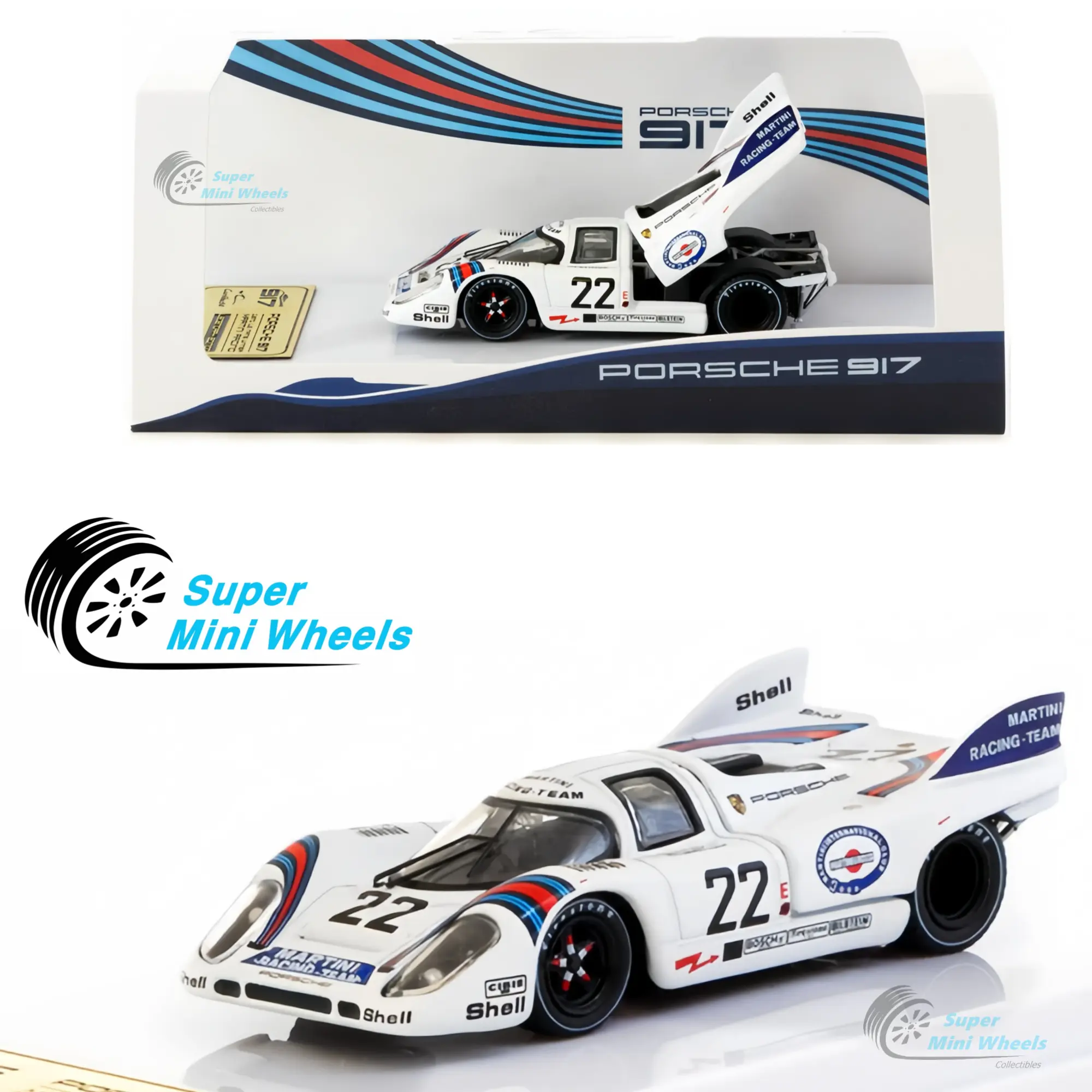 Tarmac Works x Curitiba 1:64 Porsche 917 KH 24h Le Mans 1971 Winner #22