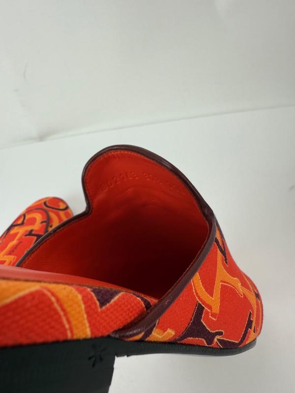 Gucci Princetown Horsebit Print Loafer Mules Slide Shoes Size 7.5