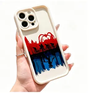 Popular Stranger Things themed Eye of Heaven staircase phone case, compatible with Apple iPhone 17, 16, 15, 14, 13, and 12 models. Shock-proof phone case.