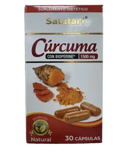 Natural Edible Curcuma Dietary Supplement with Bioperine, 1500mg, 30 Capsules - Healthcare Nutrition Supplement