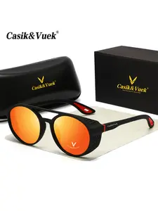 Casik&Vuek Professional Outdoor Sports Polarized Round Sunglasses for Men and Women, Suitable for Cycling, Running, Mountaineering and Fishing