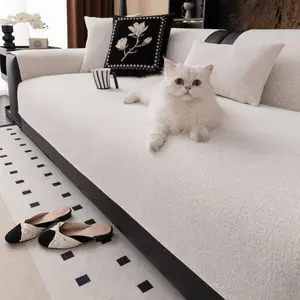 Solid Color Dustproof Sofa Cover, 1 Count Non-slip Sofa Slipcover, Sofa Protector for Home Living Room, Bedroom, Study Room, Office, Car, Soft Sofa Protector