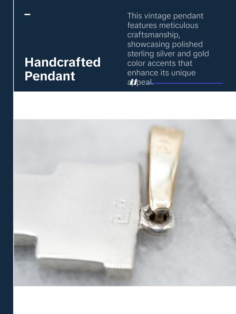 Vintage Mixed Metal "KAPNA" Pendant