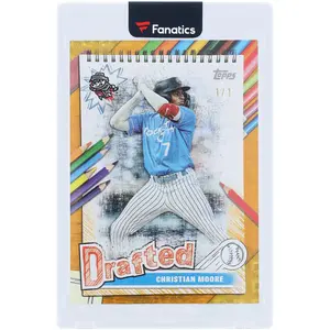 Christian Moore Los Angeles Angels 2025 Topps Pro Debut Drafted Foilfractor #DF-14 #1/1 Card