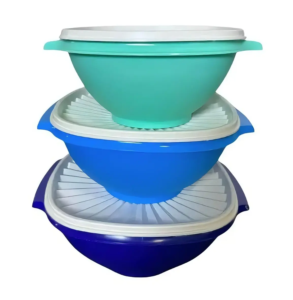 Servalier Heritage Collection Food Storage Containers Set of 3 5.25c, 8c, 11.75c with Airtight Lids & Stackable Design for Easy Kitchen Organization