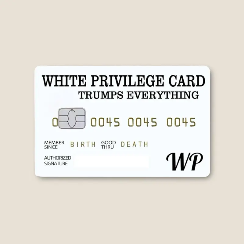 White Privilege Trumps Everything Credit Card Sticker Debit Skin Decal Cover Waterproof Vinyl Easy To Apply Matte