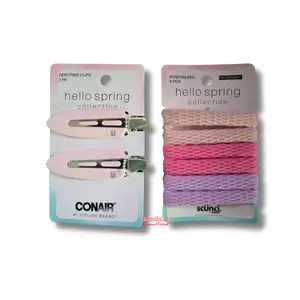 Conair - Dent Free Clips and Ponytailers Set - Pink Set