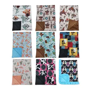 Western Cowboy Baby Blanket, 29x43in Size - Soft, Cozy for Newborns - Machine Washable for Easy Cleanup, Ideal for Crib or Stroller