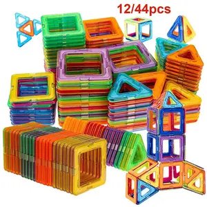 Colorful Magnetic Building Block Toy Set, Stem Magnetic Blocks, Construction Stacking Blocks, Magnetic Tiles for Kids, 1 Box Geometric Math Learning Tiles, Magnetic Tiles Stacking, Educational Party Favor Gift for Kids