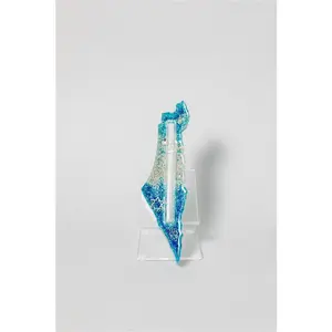 Handcrafted Israel- Shaped Mezuzah