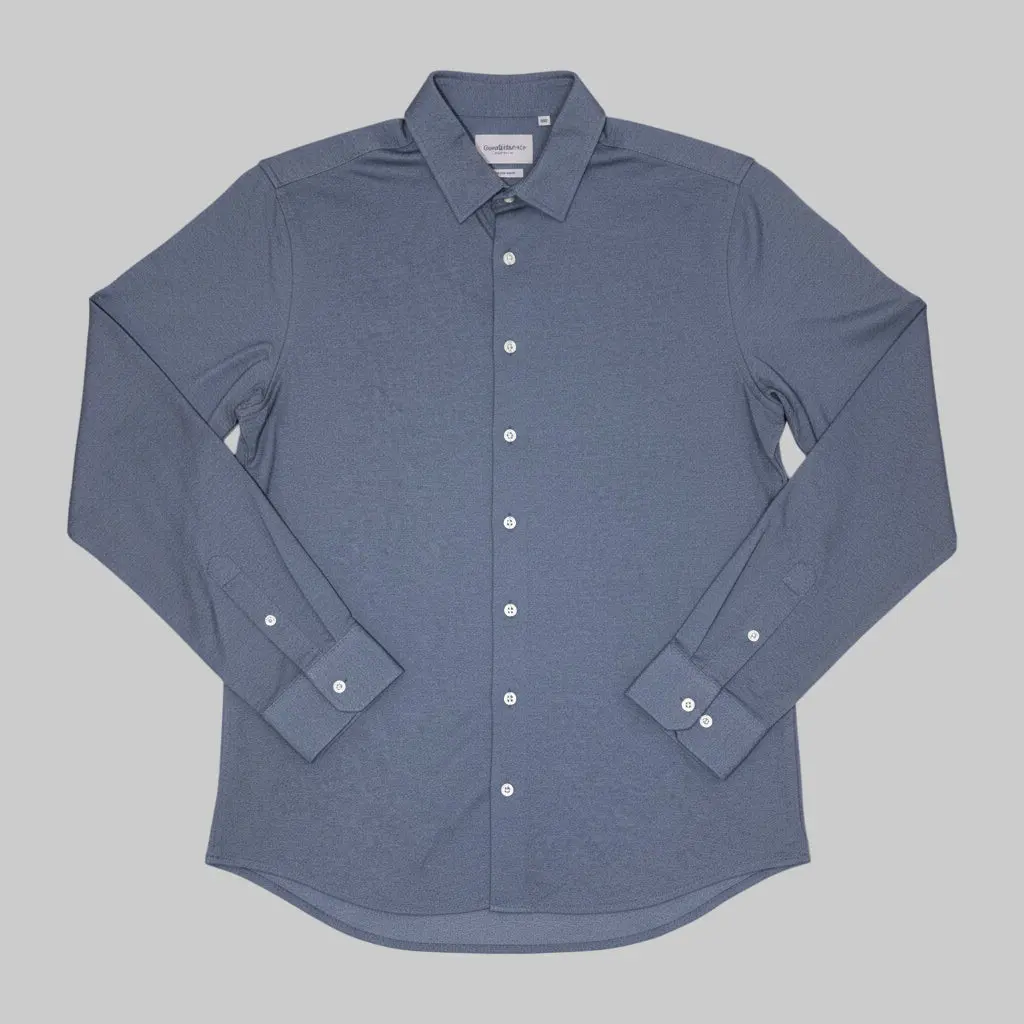 Goodfellow & Co Men’s Pique Dress Shirt – Navy – Size Medium