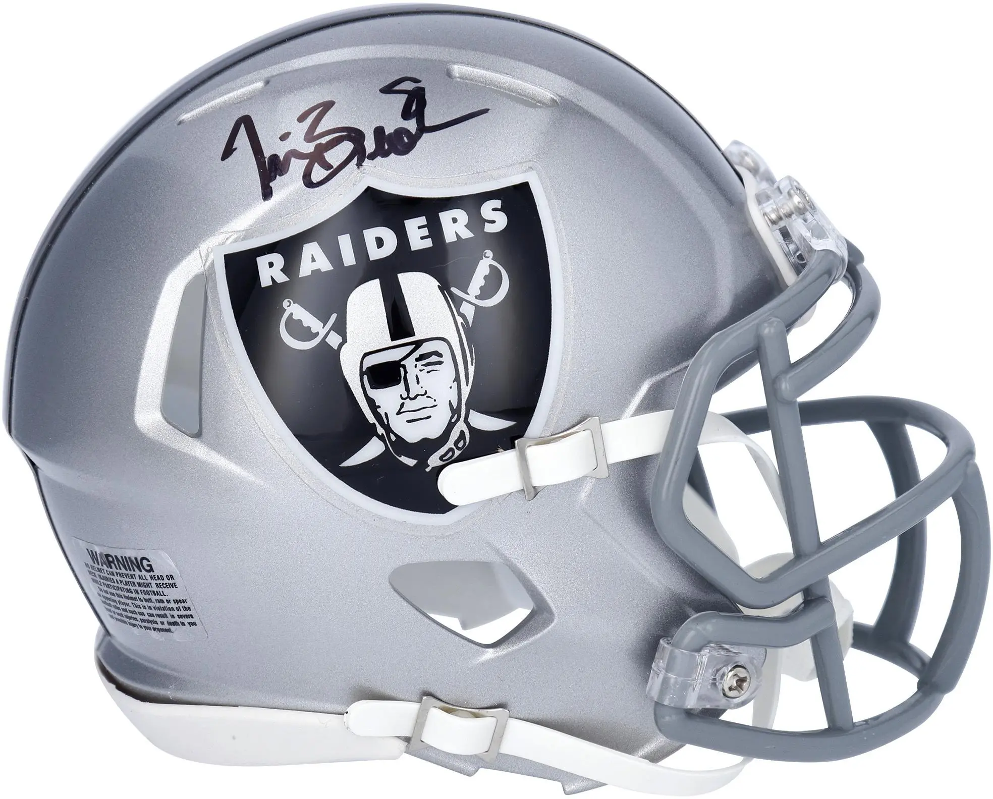 Tim Brown Oakland Raiders Autographed Riddell Speed Mini Helmet - Fanatics Authentic Certified