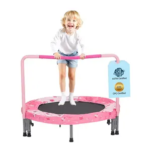 VEVOR 36" Kids Trampoline,  3FT Indoor Outdoor Trampoline, Foldable Mini Trampoline with Handle, Rebounder Trampoline for Toddlers, Birthday Gift for 3+ Years Children, Boys Girls for Fun, Red