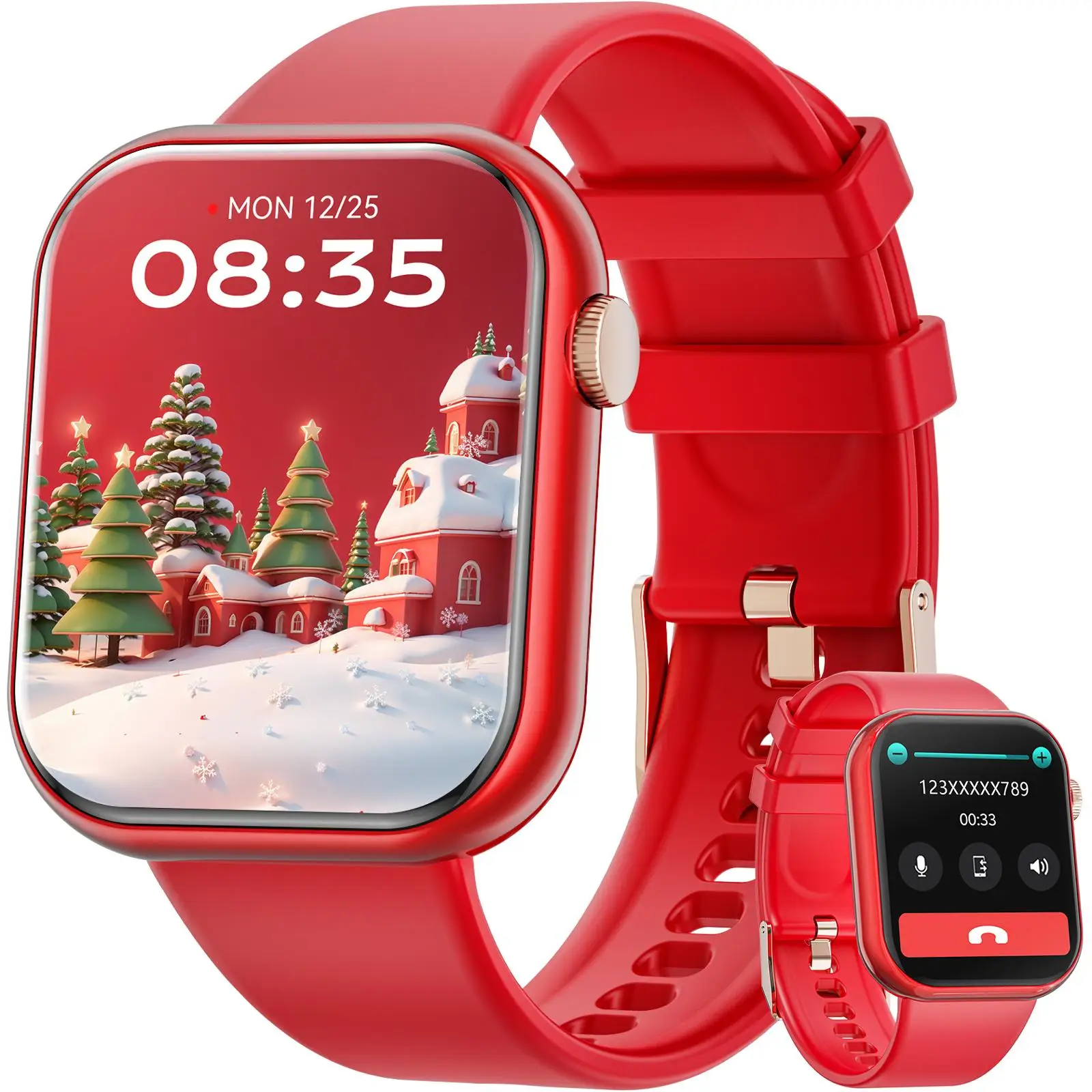 Smart-watch Wristwatch for Answer/Make Calls, 1.85-inch HD Touch Screen Fitness Watch with 100+ Workout Modes, Waterproof Tracker Smartwatch for Women