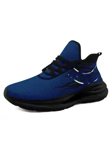 Men’s Blue Indy-Inspired Team Spirit Trainers – Lightweight, Breathable & Comfortable | Street Casual | Game Day Sneakers