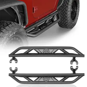 Hooke Road Wheel To Wheel Running Boards Side Step Bars For 2007-2018 Jeep Wrangler JK 2-Door Vehicle Accessories