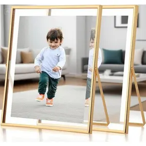 Elegant Gold Metal Photo Frame Set of 2, 8 x 10 Tempered Glass Display, Tabletop Picture Frame for Multi Sizes Including 6 x 8, 5 x 7, Wall Mount or Standing, Durable Scratch-Resistant Design